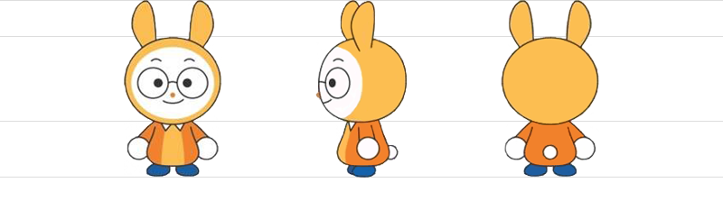 어니 앞, 옆, 뒷 모습